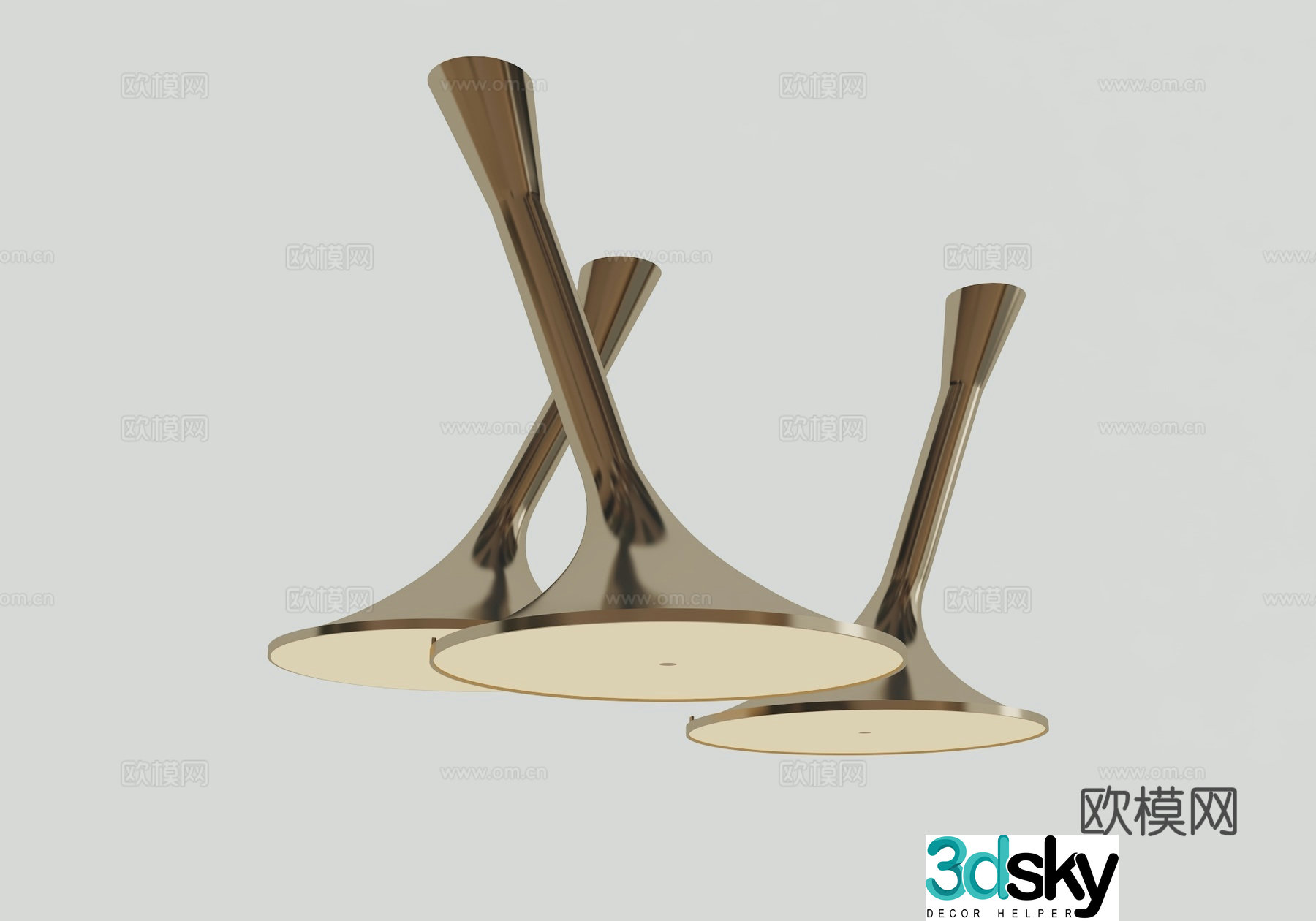 Modern chandelier 3d model