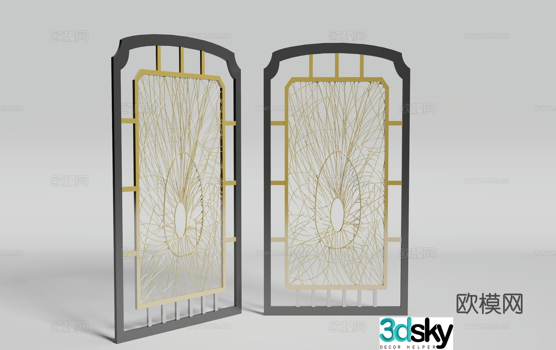 Modern screen partition 3d model