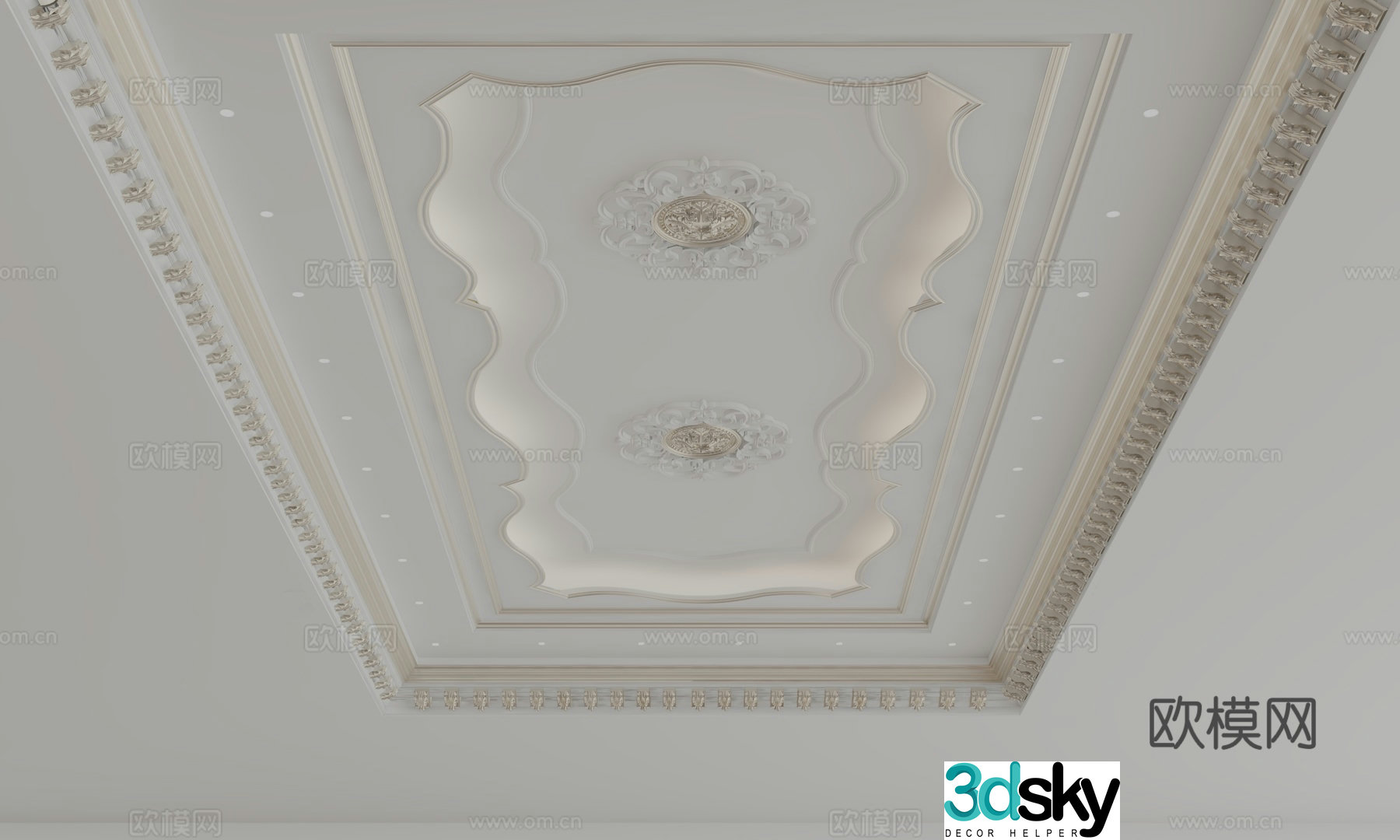 European style ceiling 3D model