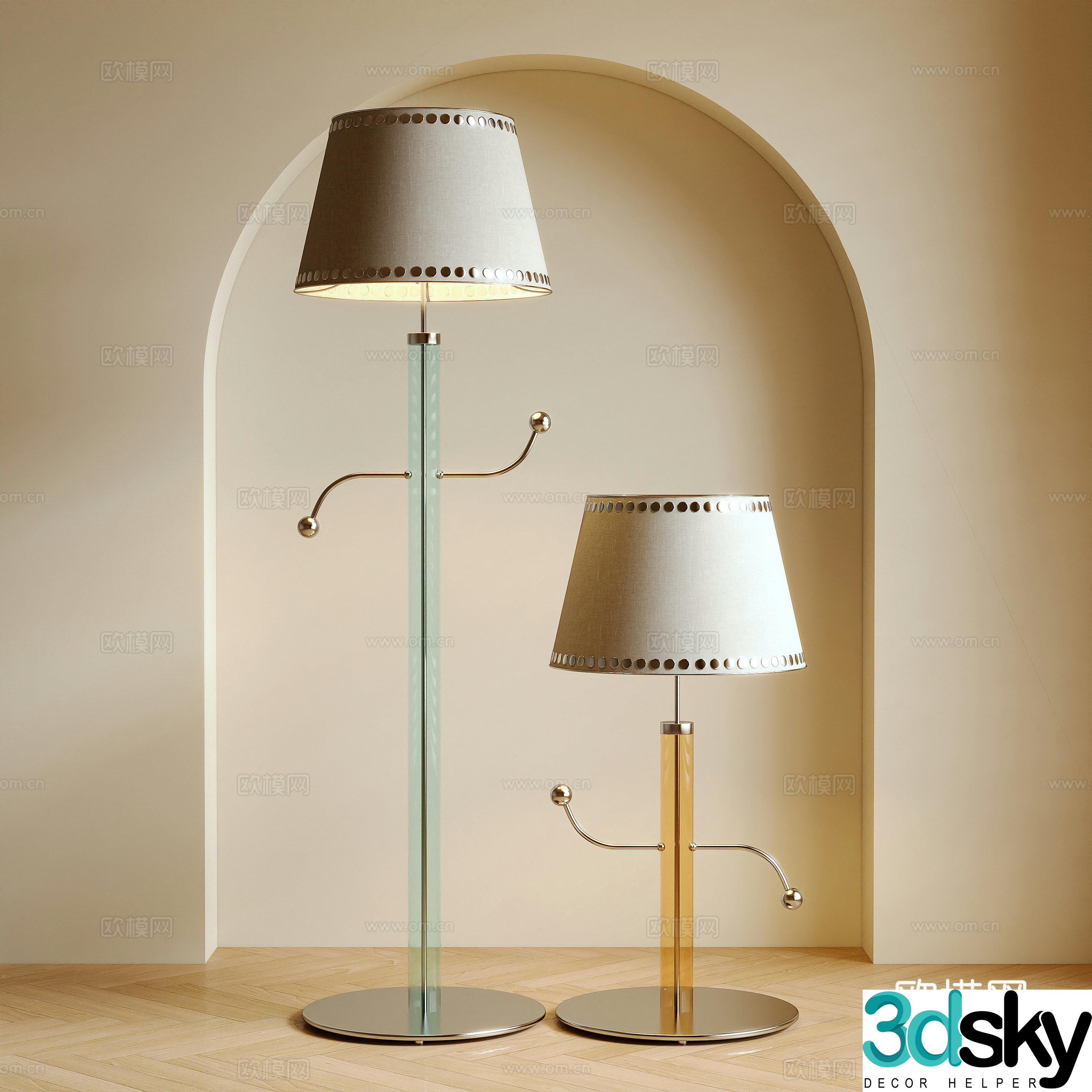 Modern floor lamp decorative lamp 3d model