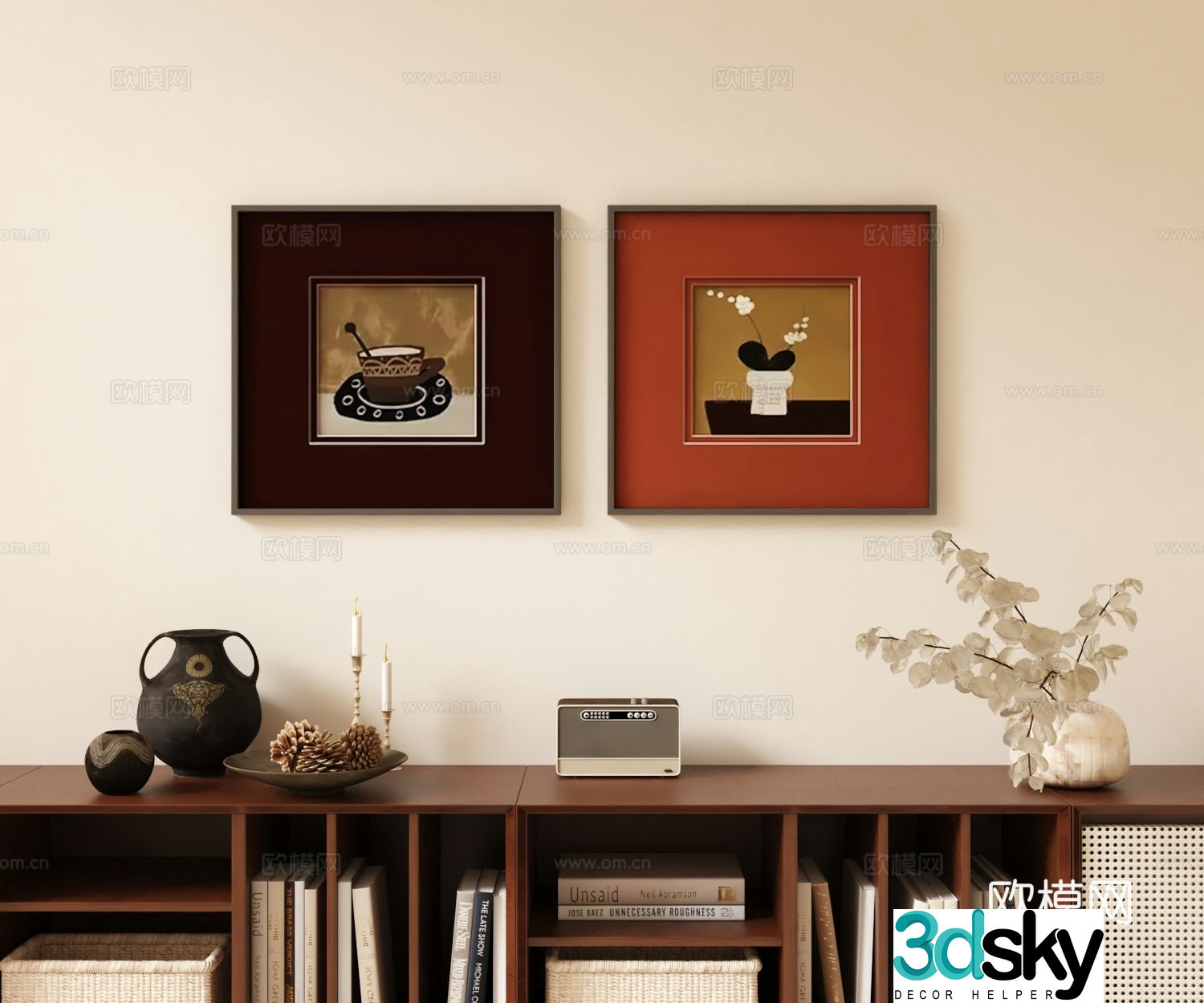 3D model of medieval style hanging painting