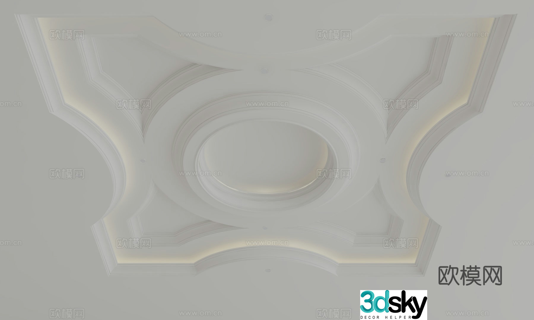 European style ceiling 3D model