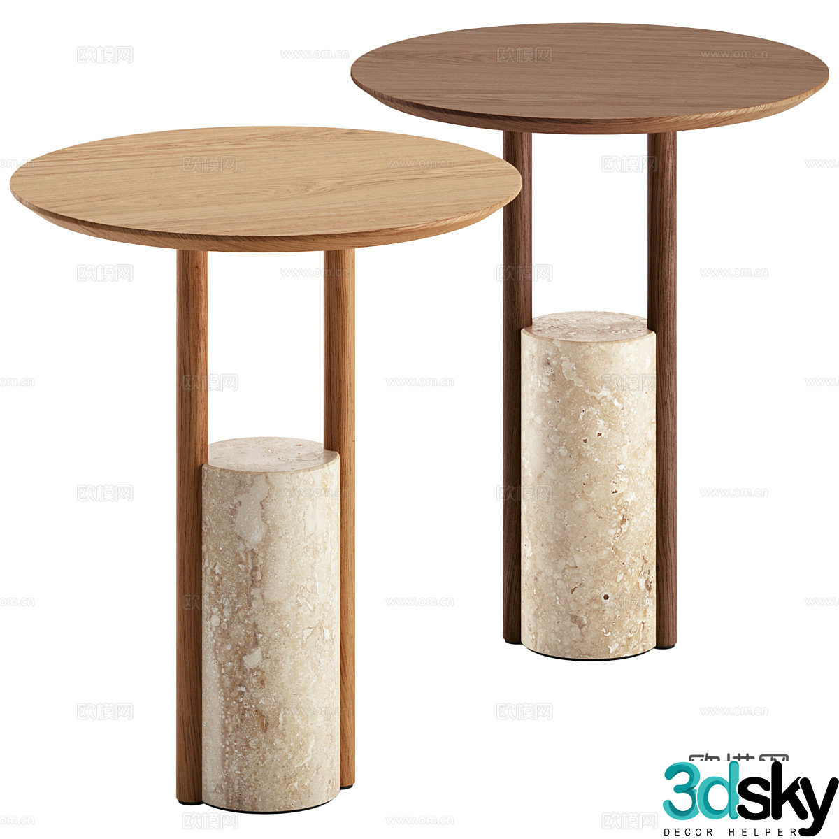 New Chinese style medieval round edge 3D model