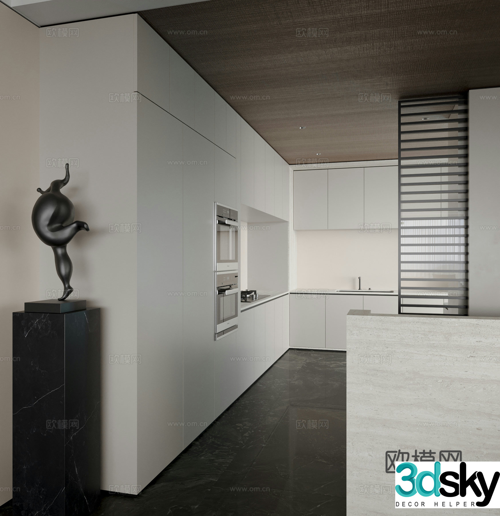 Creamy Kitchen 3d Model