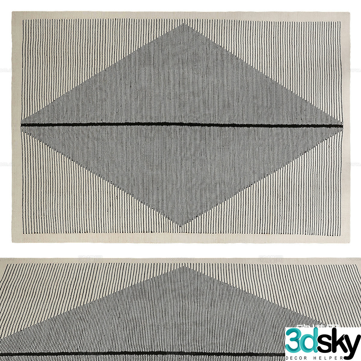 New Chinese style fabric carpet 3D model