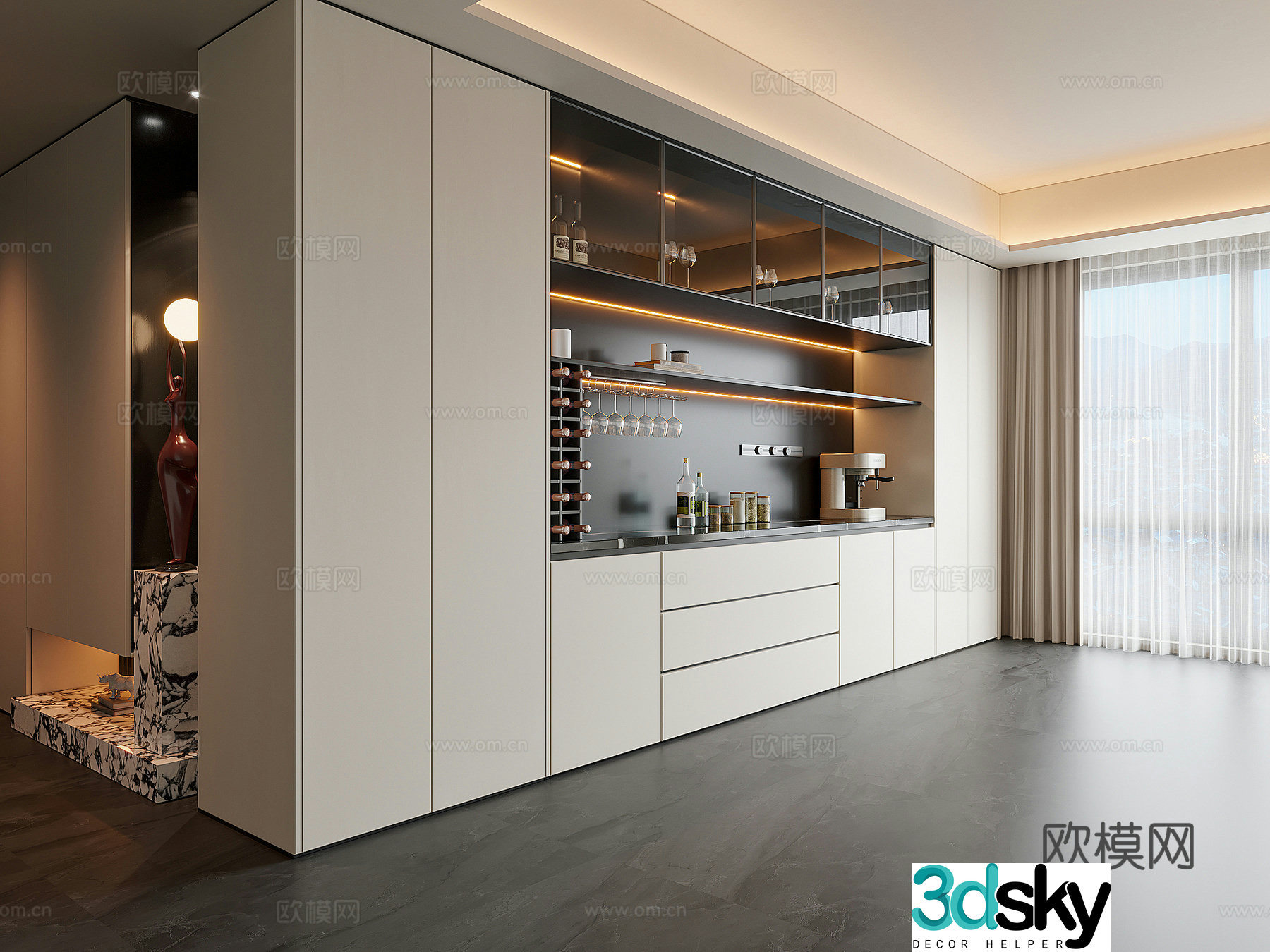 Modern sideboard 3D model
