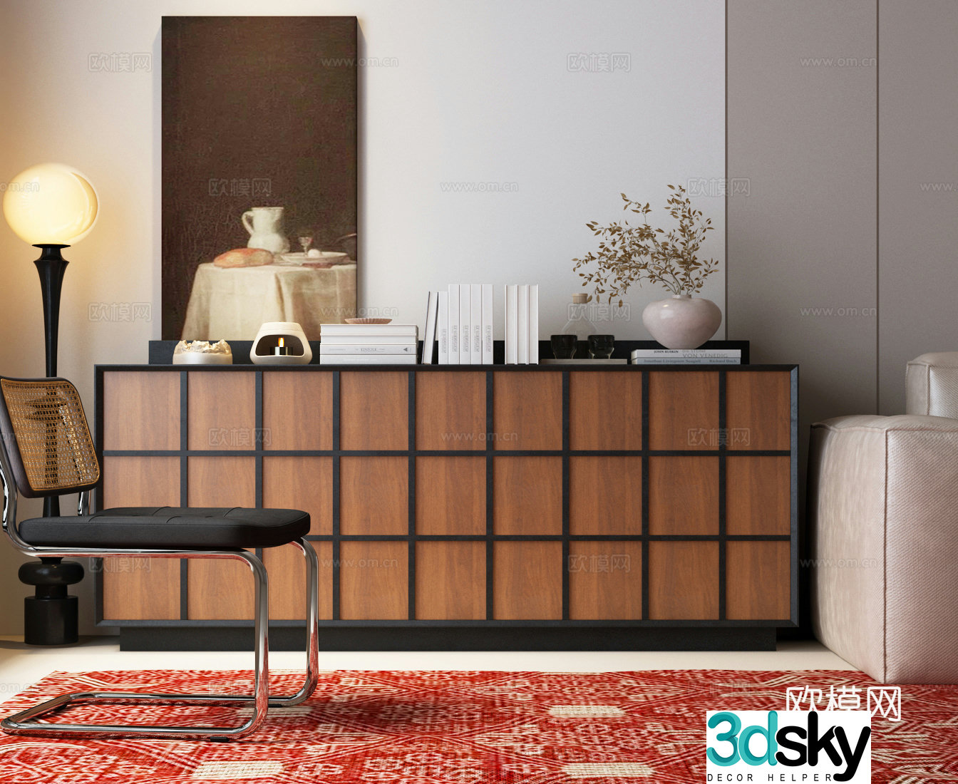 Modern medieval chest of drawers Middle-aged chest of drawers Modern medieval chest of drawers 3d model