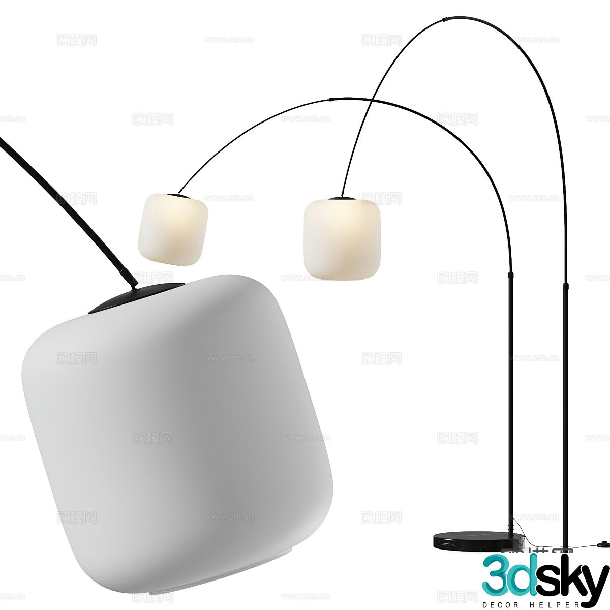 Modern minimalist floor lamp 3d model