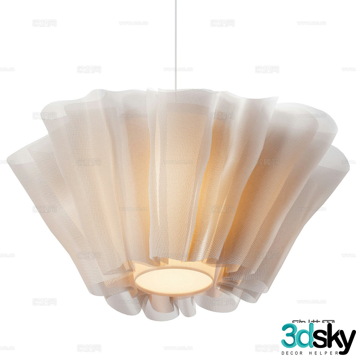 Modern light luxury decorative chandeliers 3d model