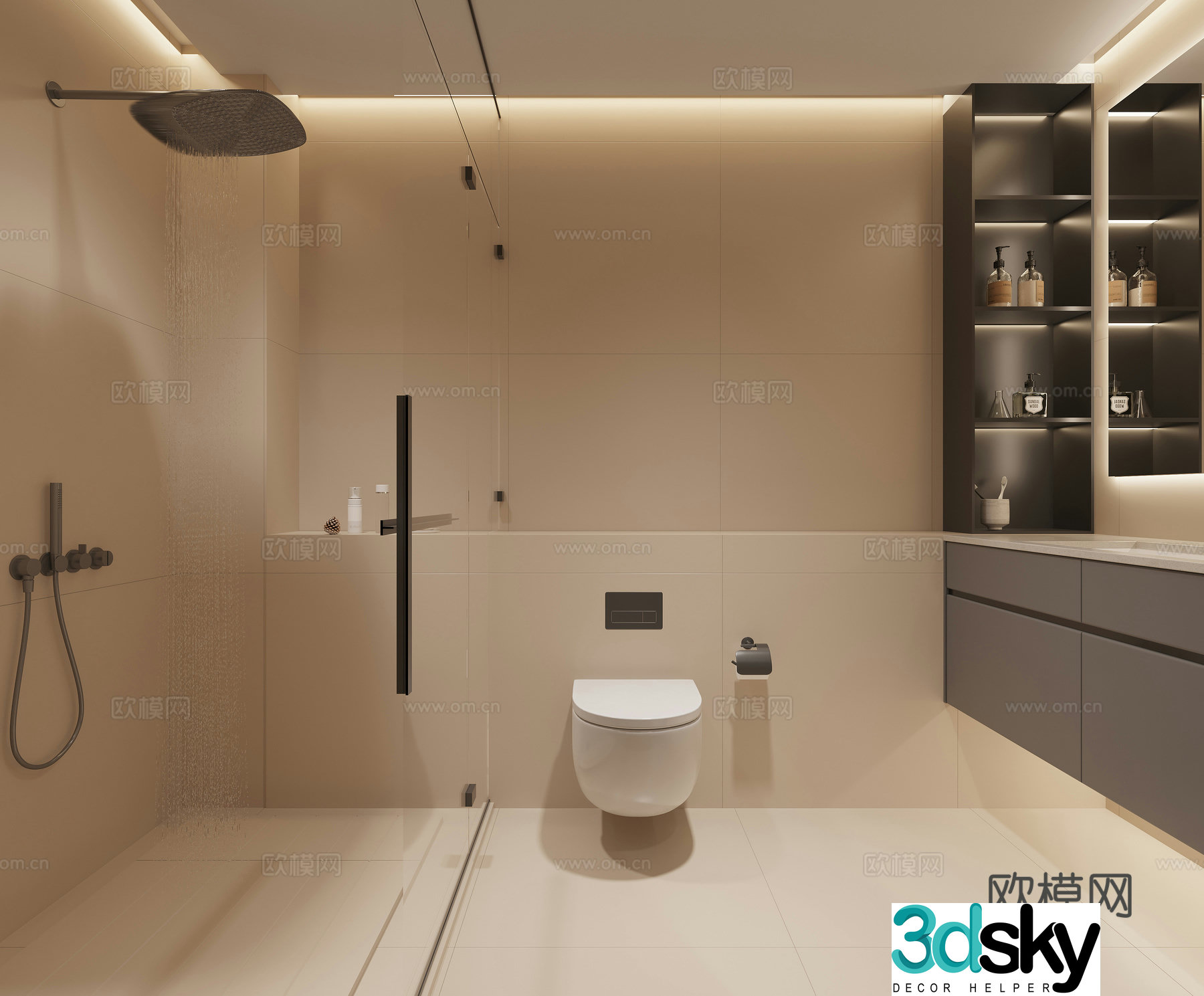 Modern bathroom 3d model
