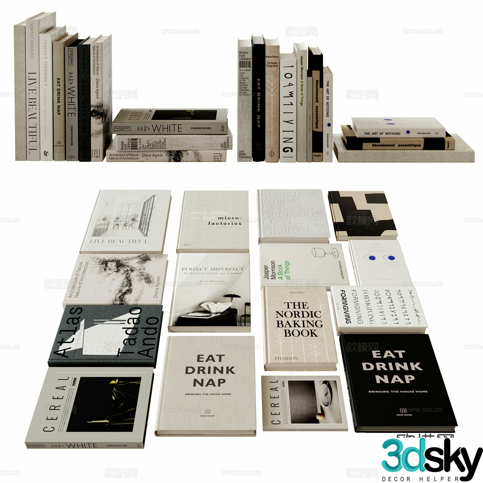 Modern book ornaments Book magazine Desktop ornaments 3d model