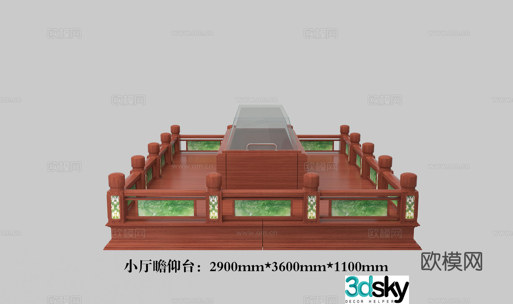 Advanced single-layer crystal coffin crystal table 3D model