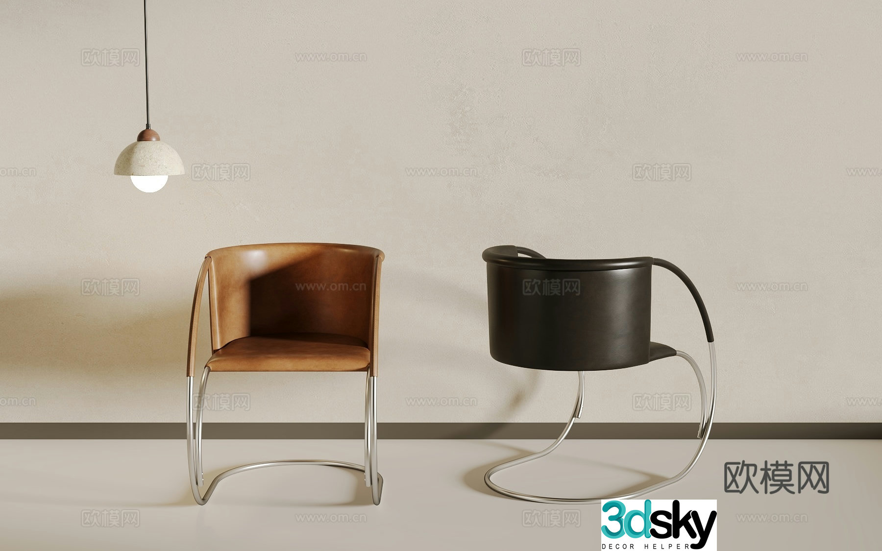 Modern single chair 3d model