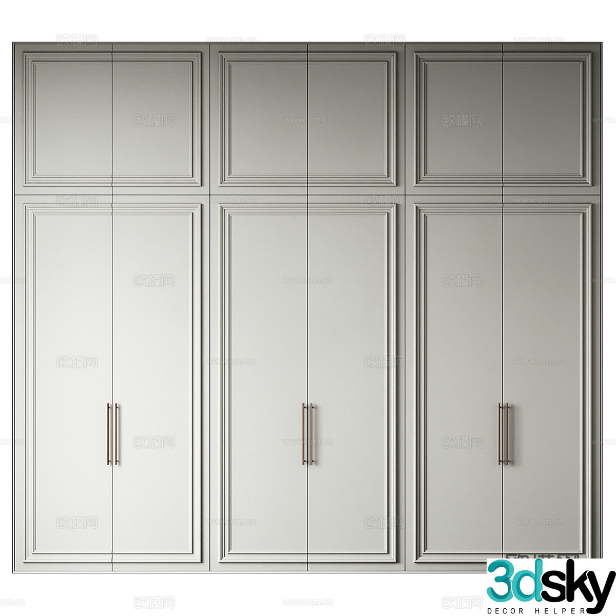 Modern light luxury wardrobe 3d model