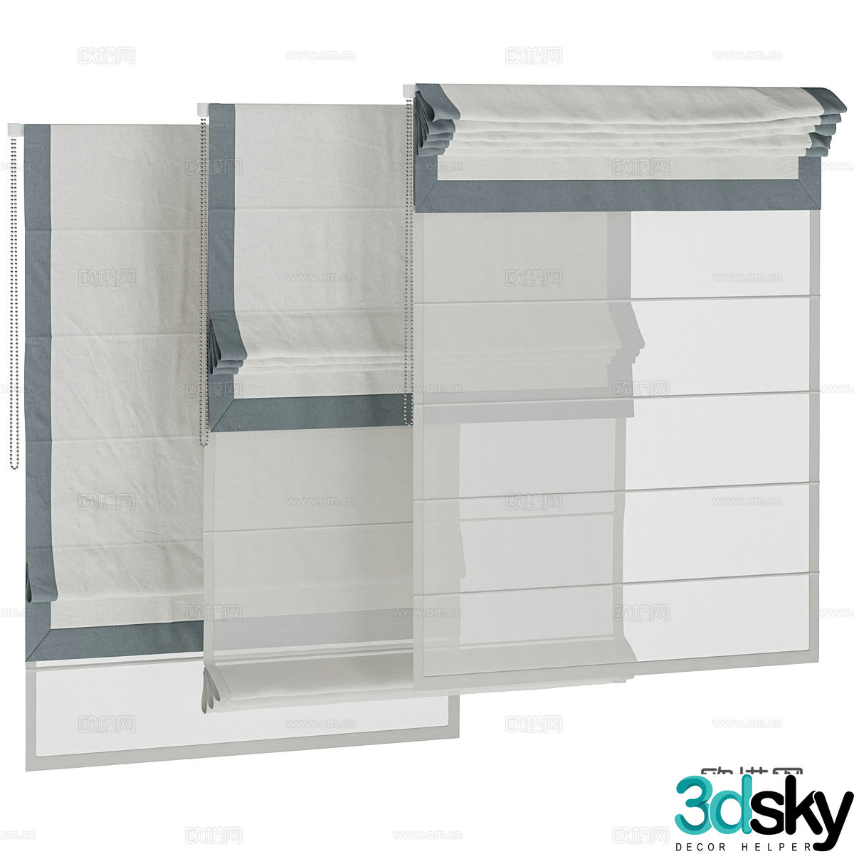 Roman blind 3d model