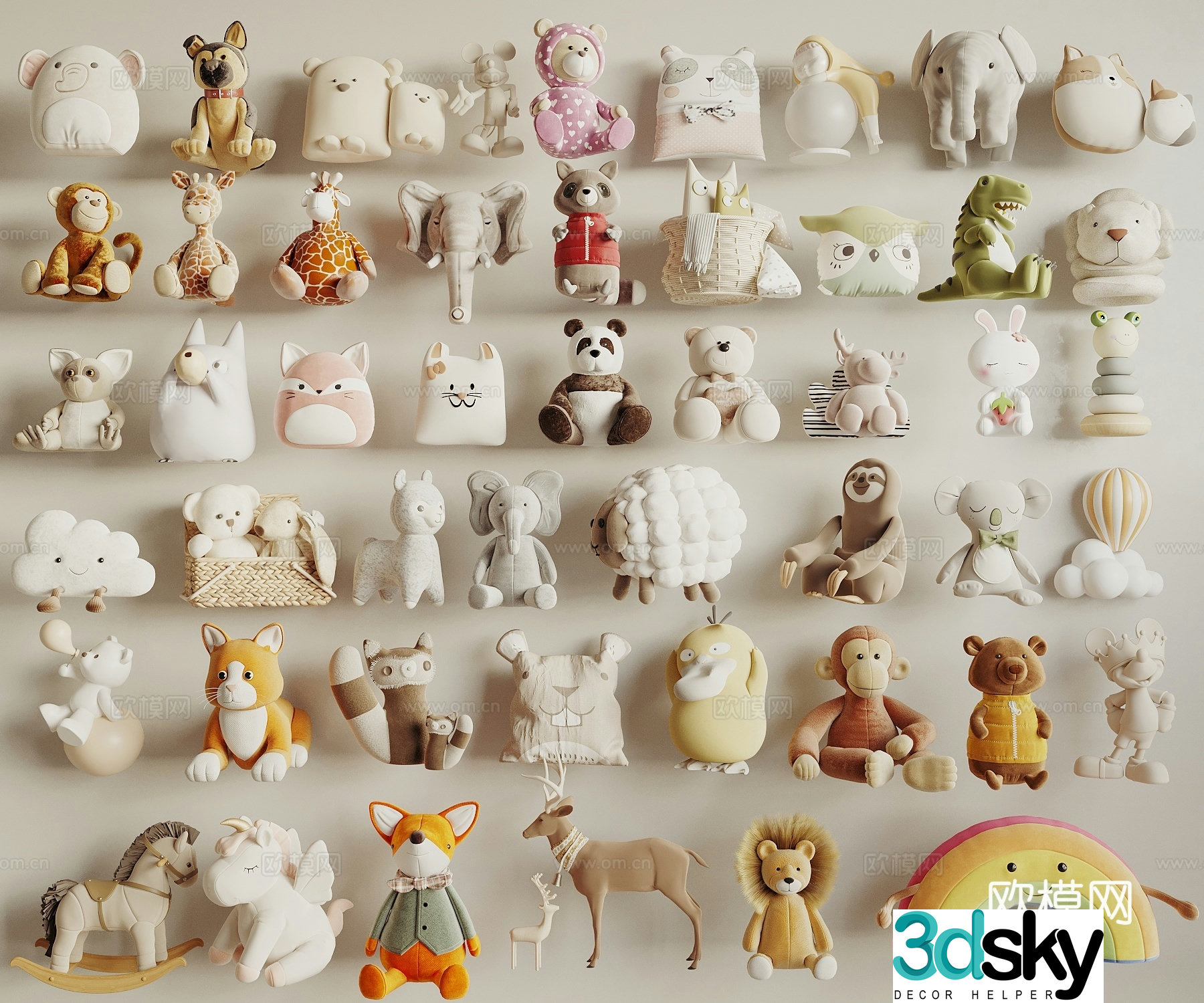 Children’s plush toys children’s dolls dolls toys 3d model