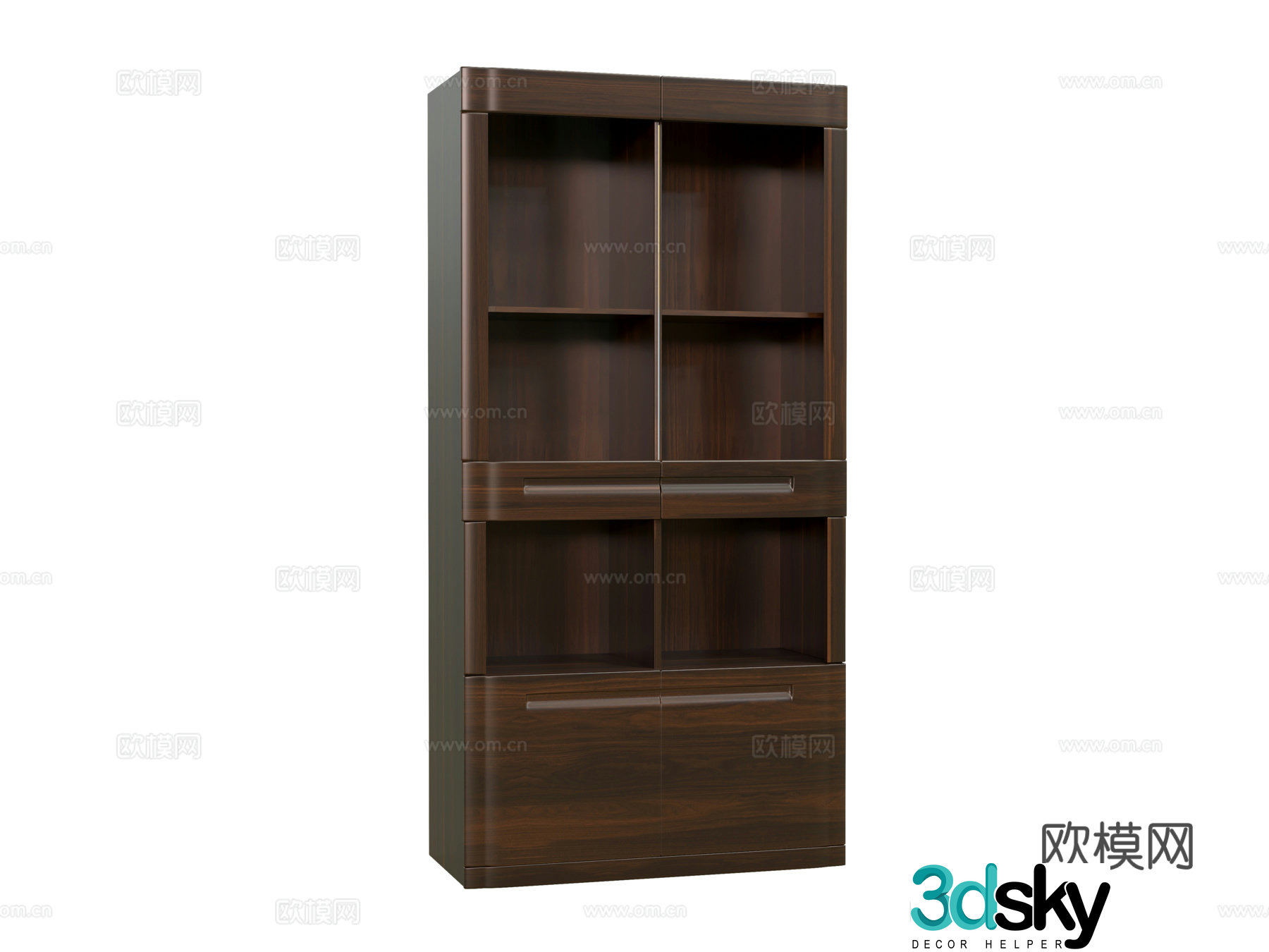 New Chinese bookcase 3D model
