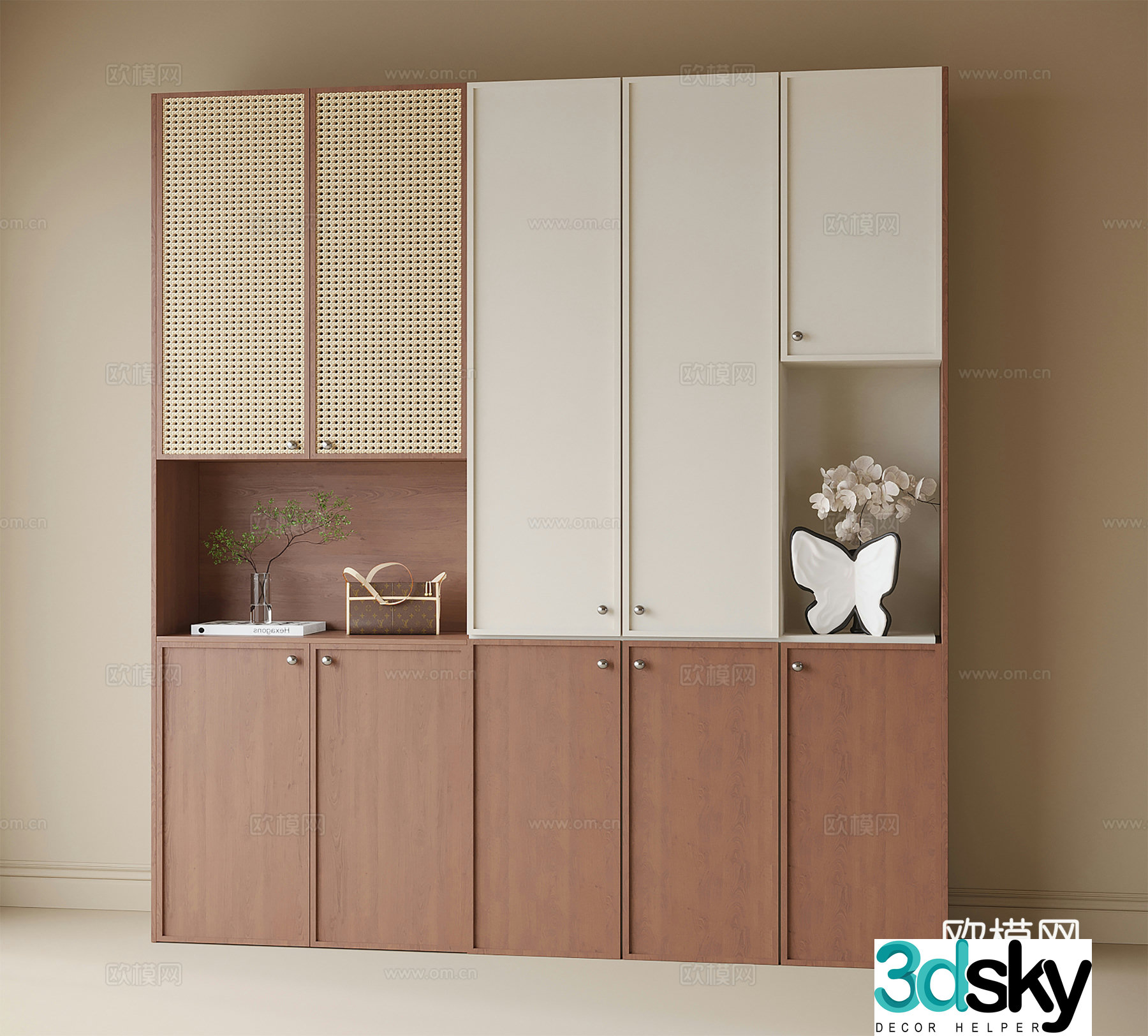 Modern shoe cabinet 3d model