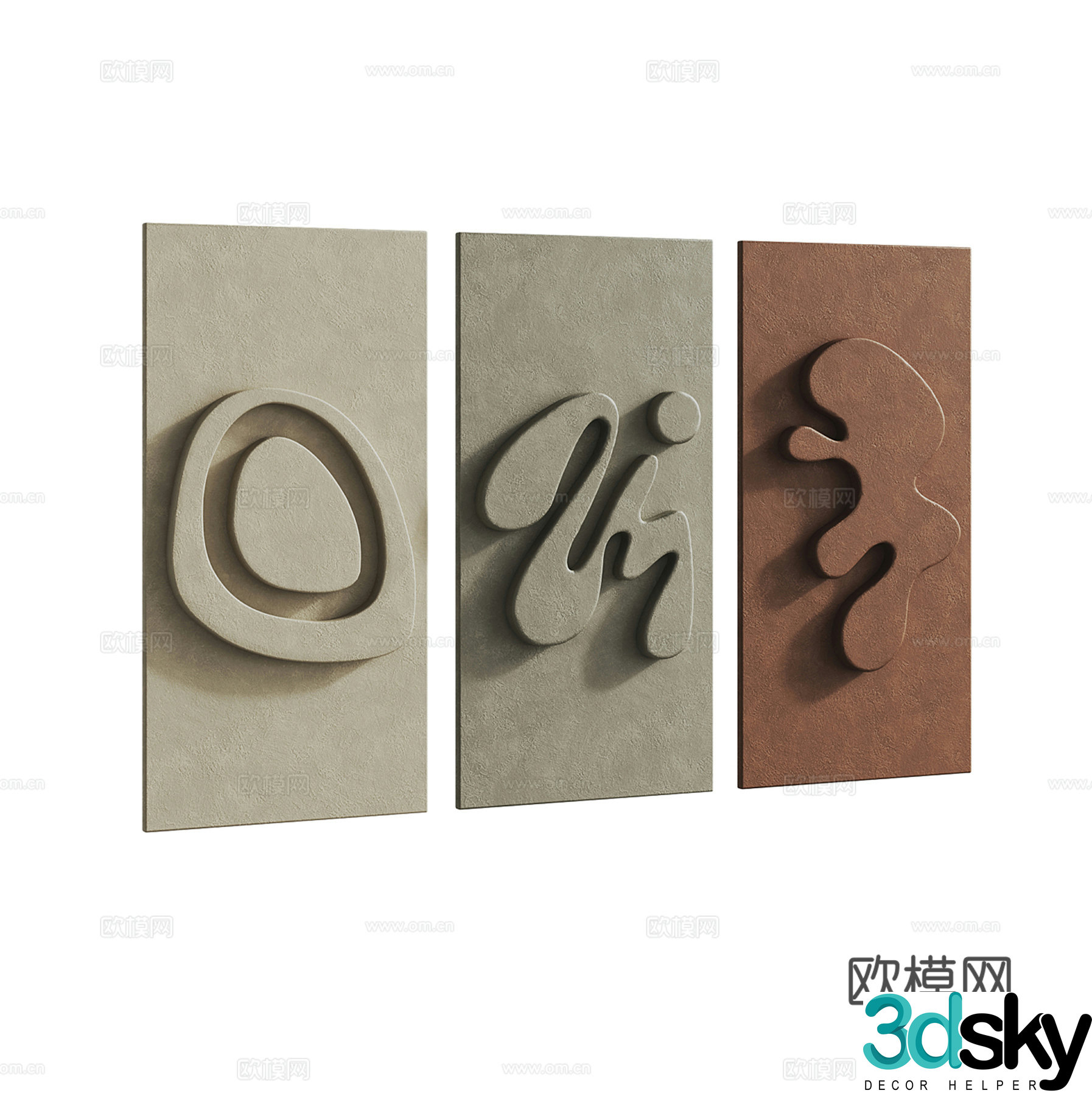 3D model of wall decoration 3D hanging painting
