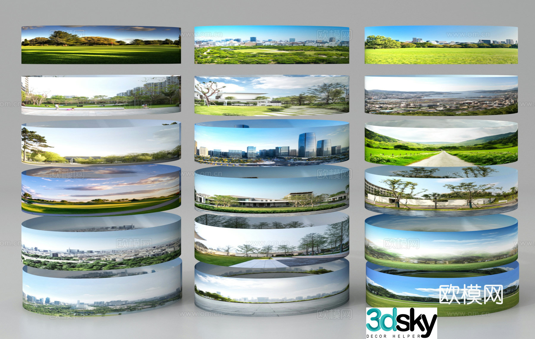Surround background City background Green plant background Forest exterior landscape 3d model