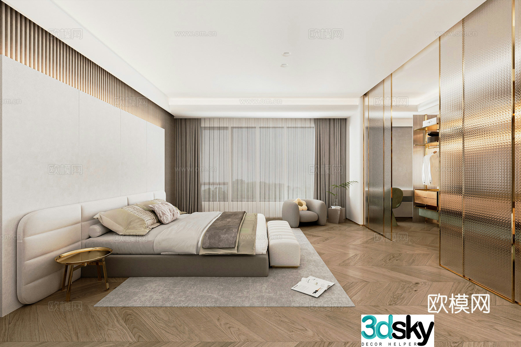 Modern bedroom 3d model
