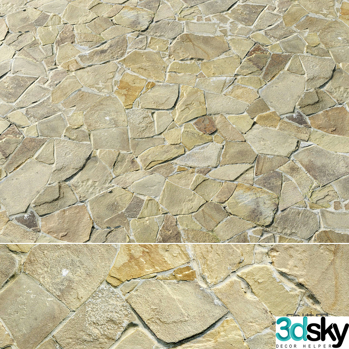 New Chinese-style stone wall cultural stone 3D model
