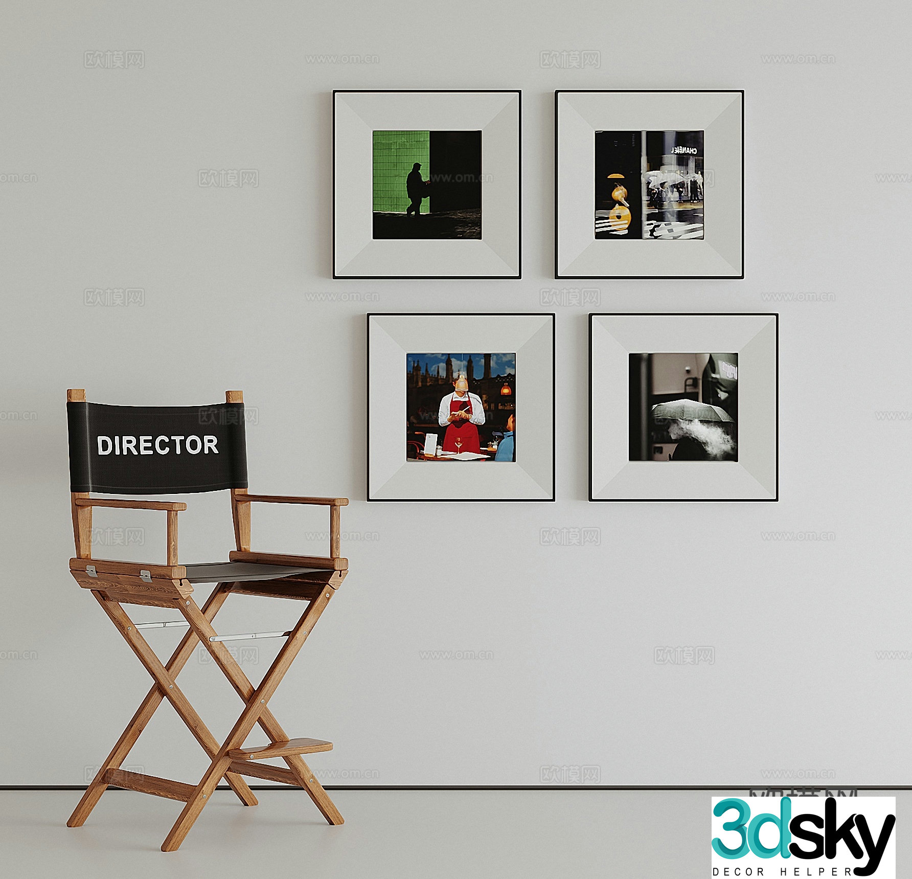 Modern combination hanging painting 3d model