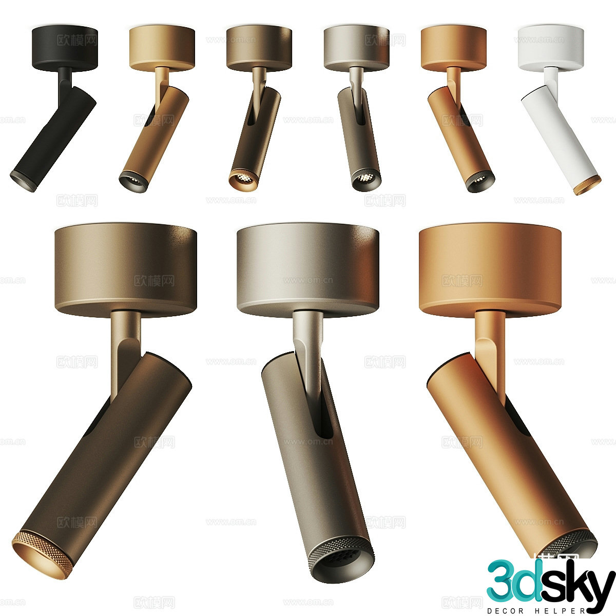Modern light luxury surface light spotlight 3D model