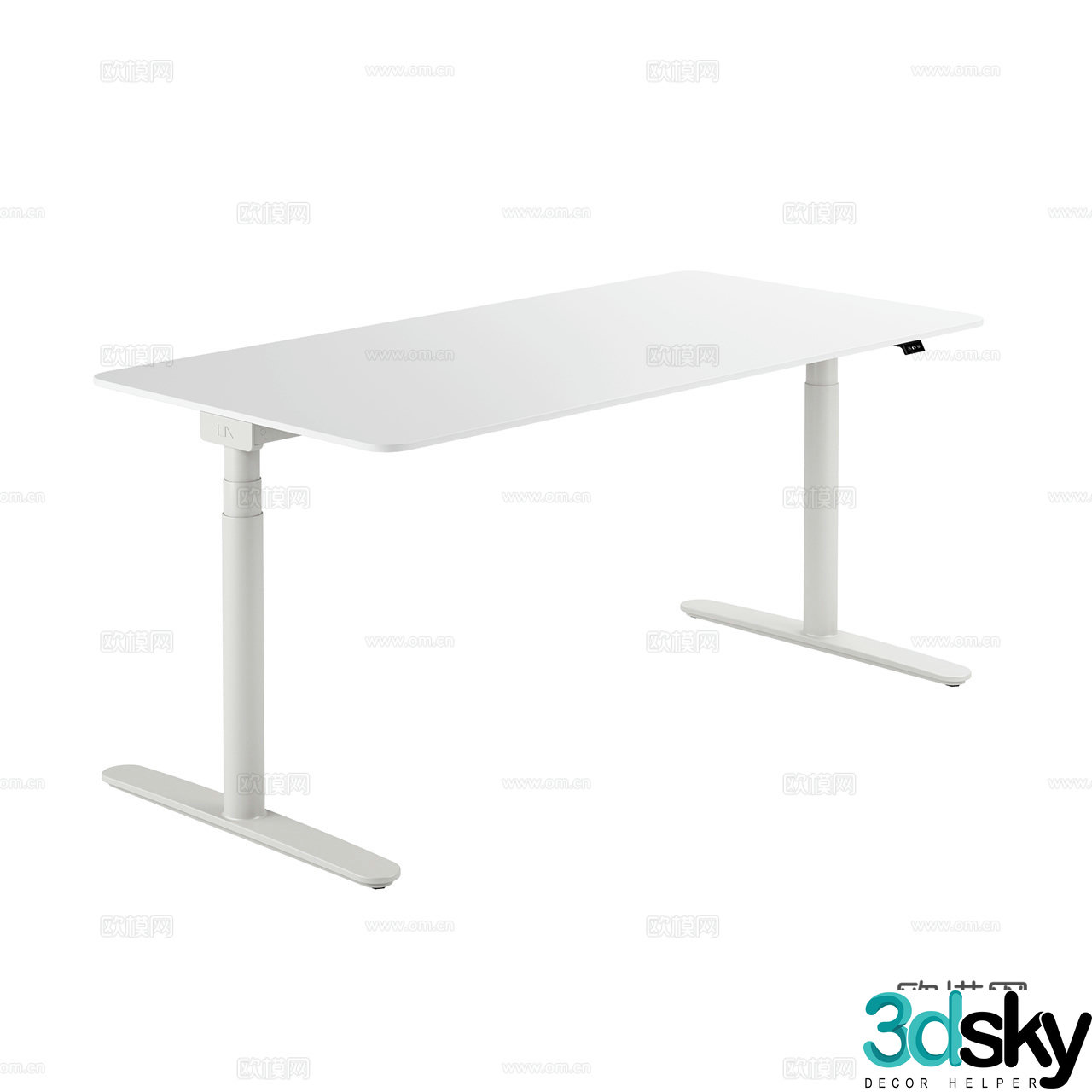Konig minimalist desk lift desk work bench classic desk office furniture 3d model
