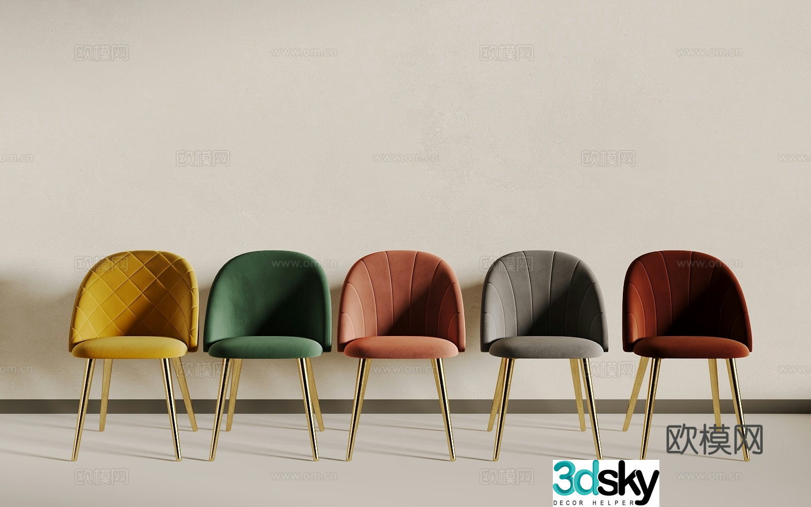 Light luxury seat 3D model