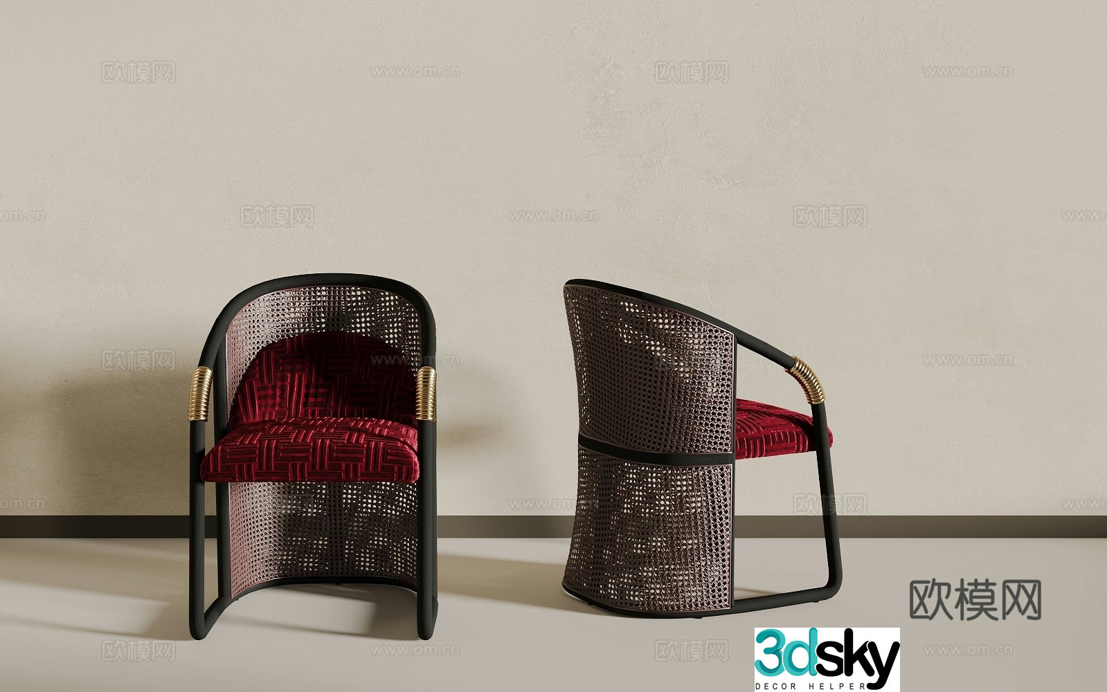 Light luxury seat 3D model