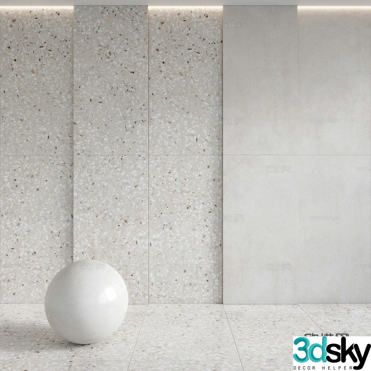 3D model of floor tiles