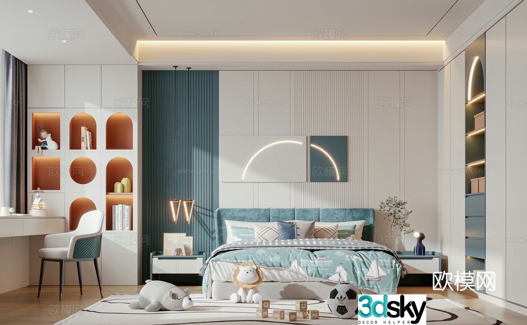 Modern children’s room 3d model