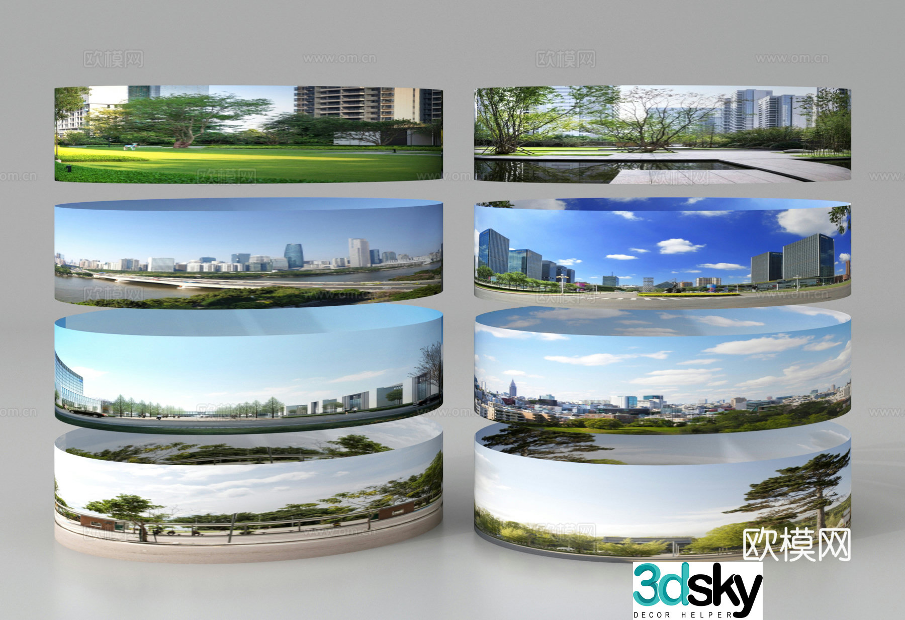 Surround background City background Green plant background Forest exterior landscape 3d model