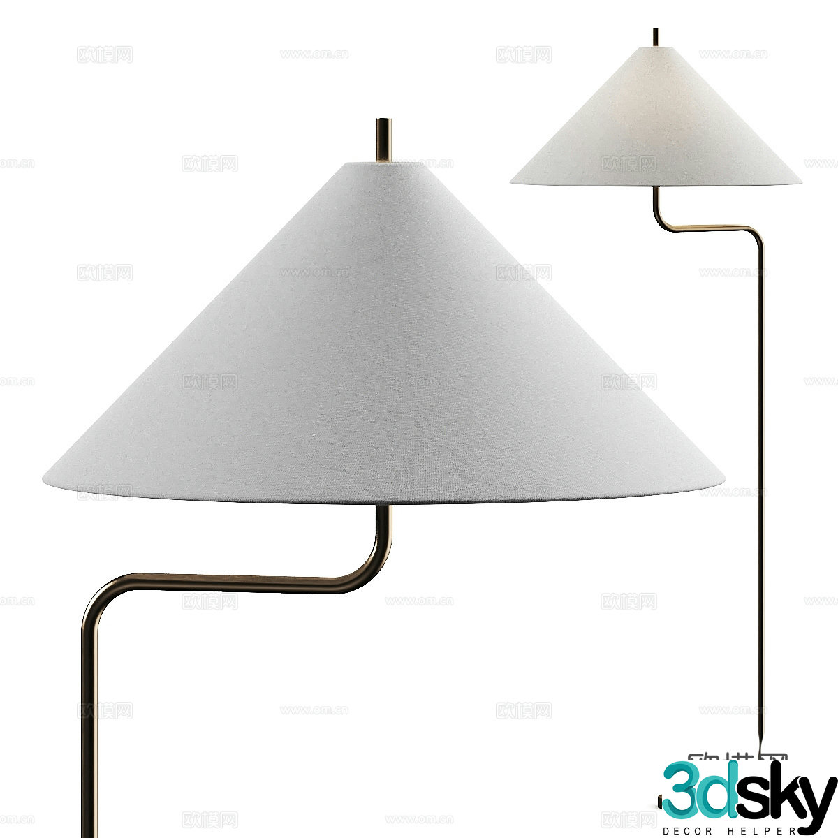 New Chinese style floor lamp 3D model