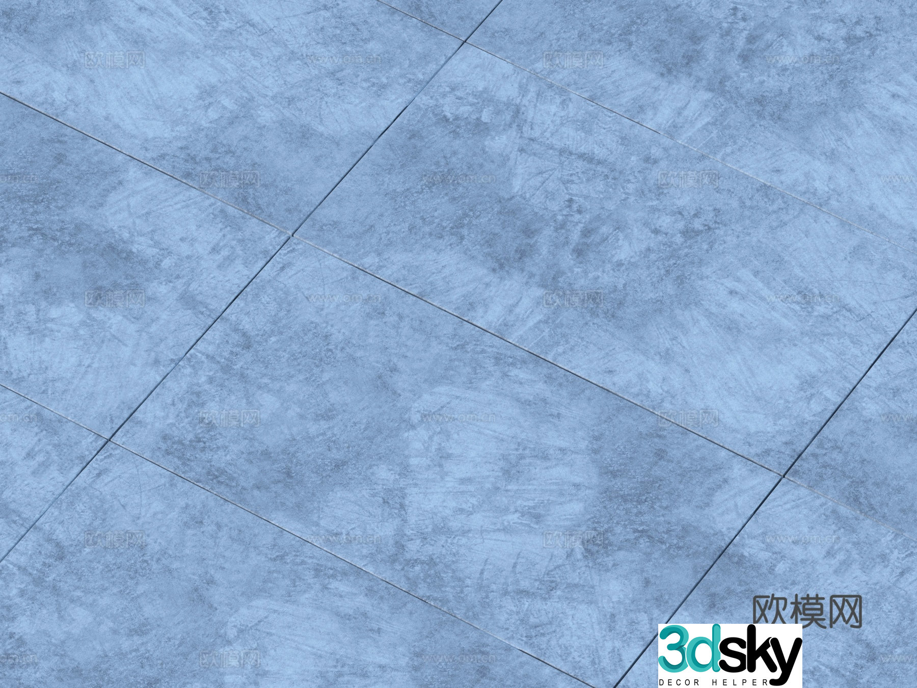 Courtyard sketch floor tiles square tiles stone 3d model