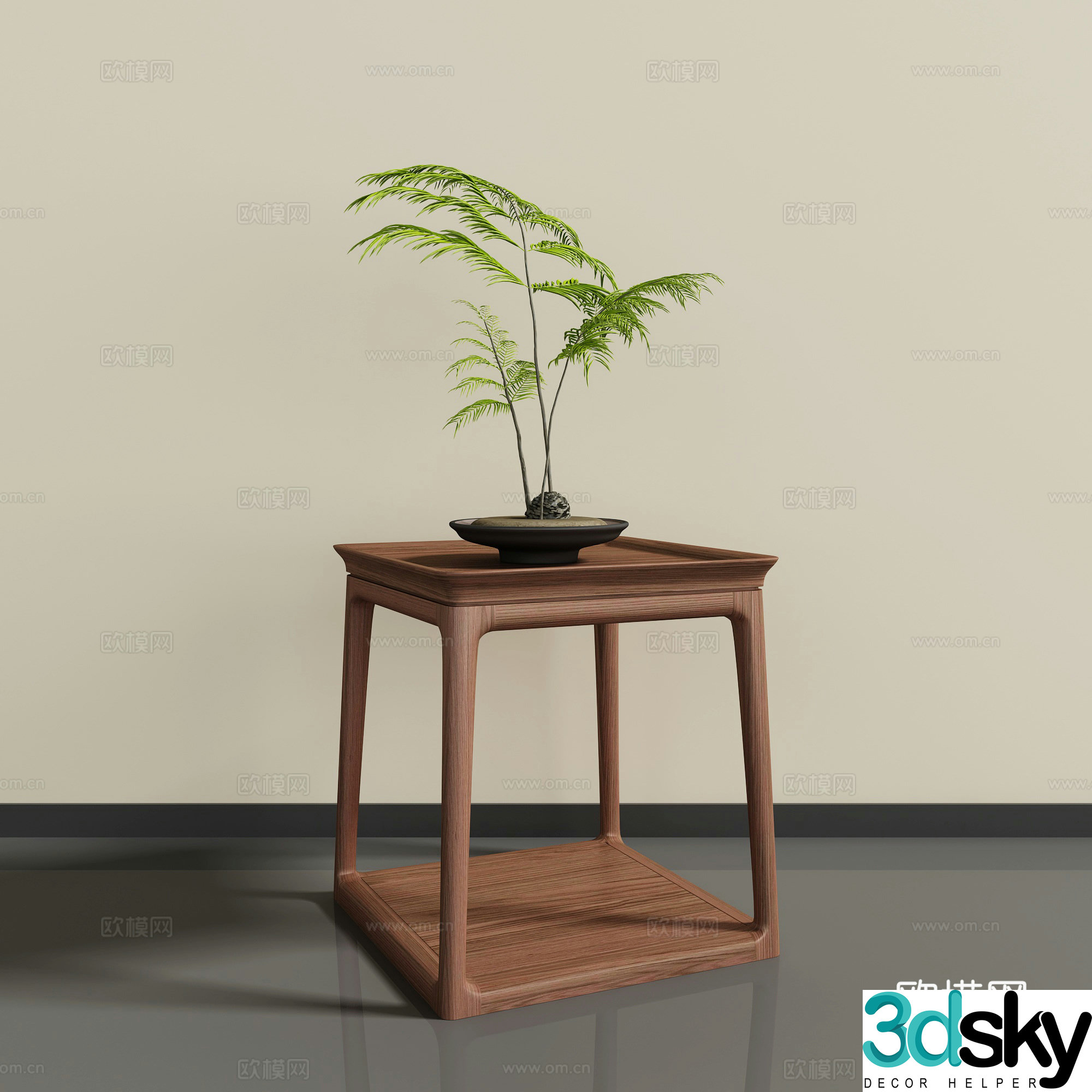 New Chinese angular 3D model