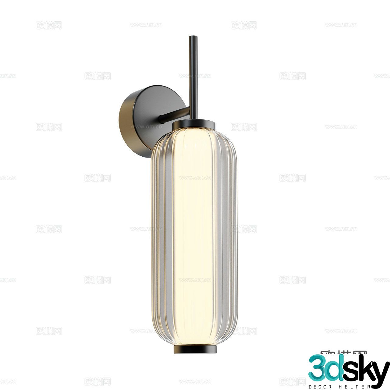 Aromas Simple Wall Light Glass Wall Light Decorative Wall Light Retro Wall Light 3D Model