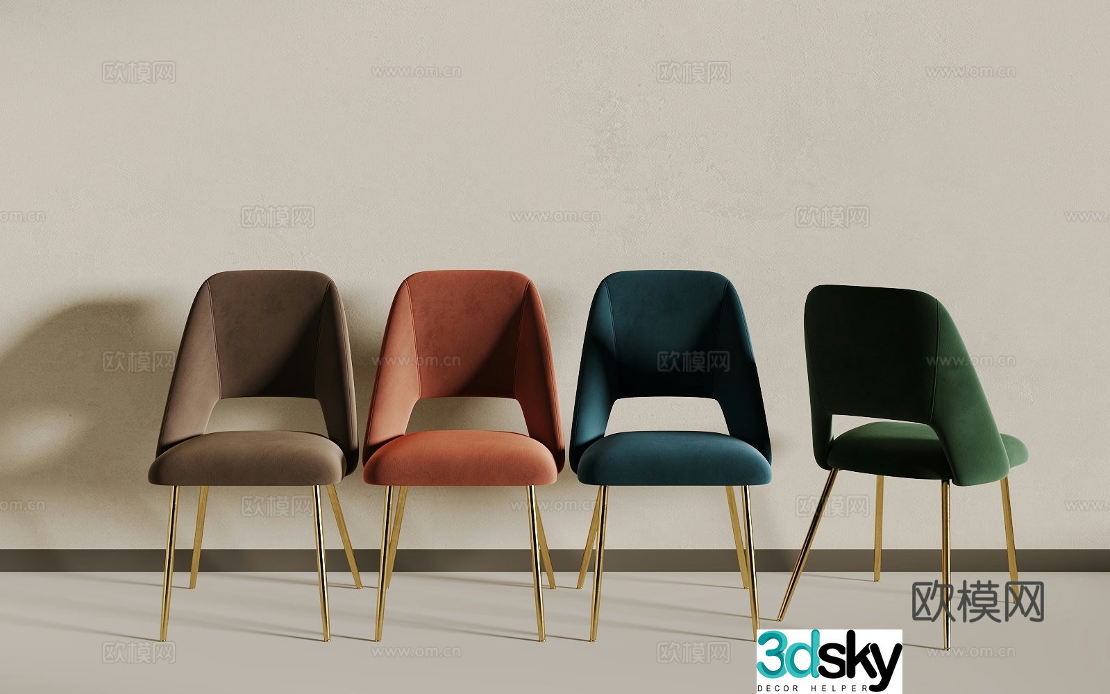 Light luxury seat 3D model