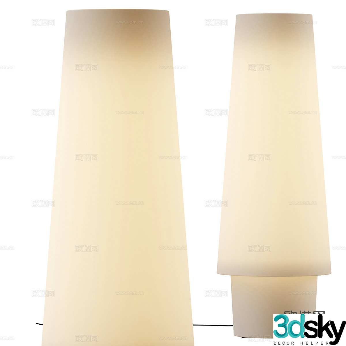 New Chinese floor lamp paper lamp 3d model