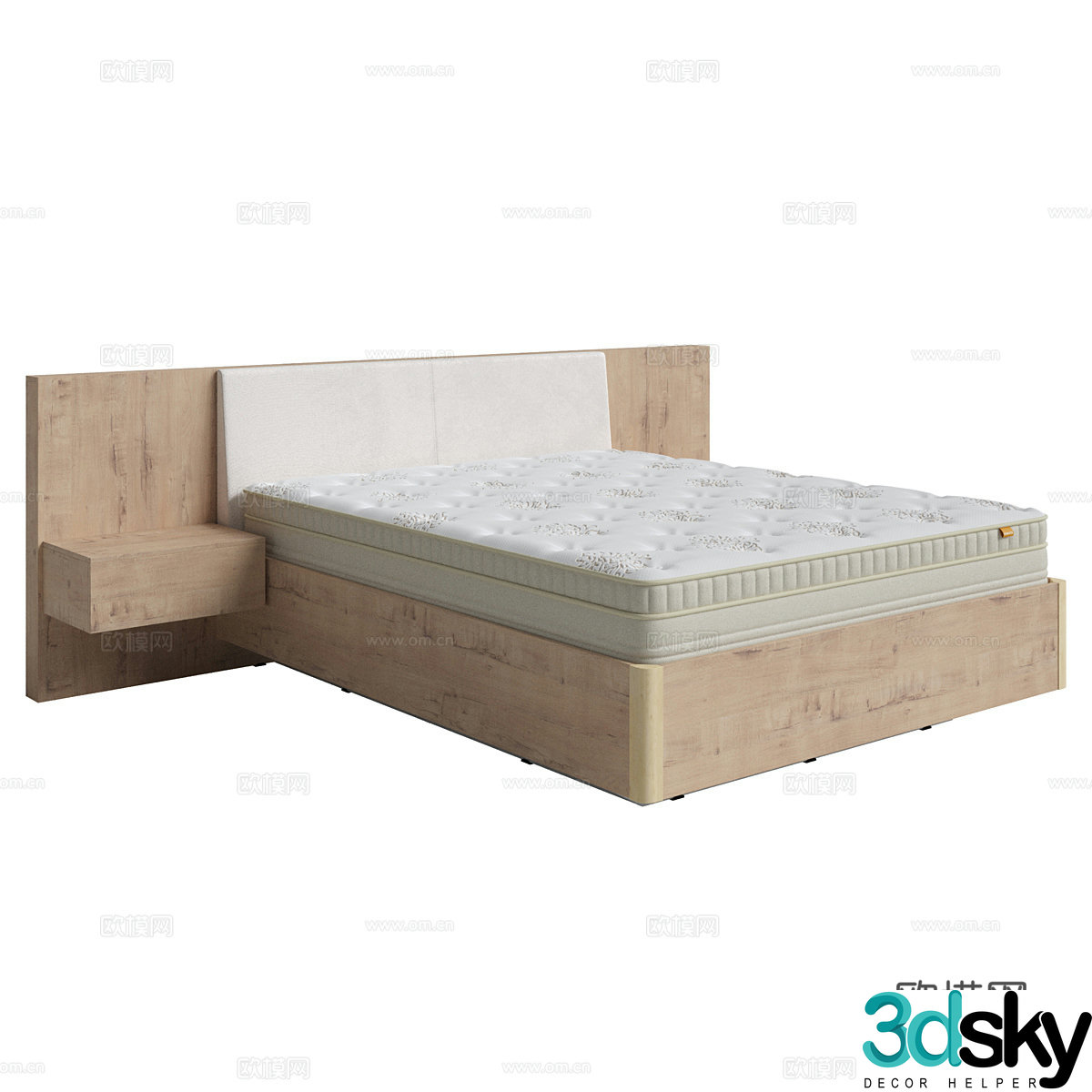 Double bed 3d model