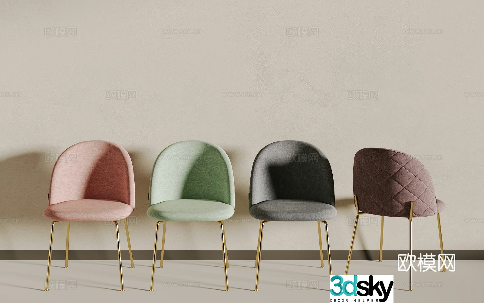 Light luxury seat 3D model