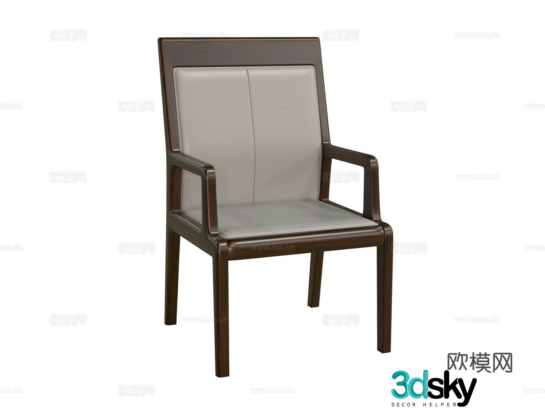 New Chinese dining chair 3D model