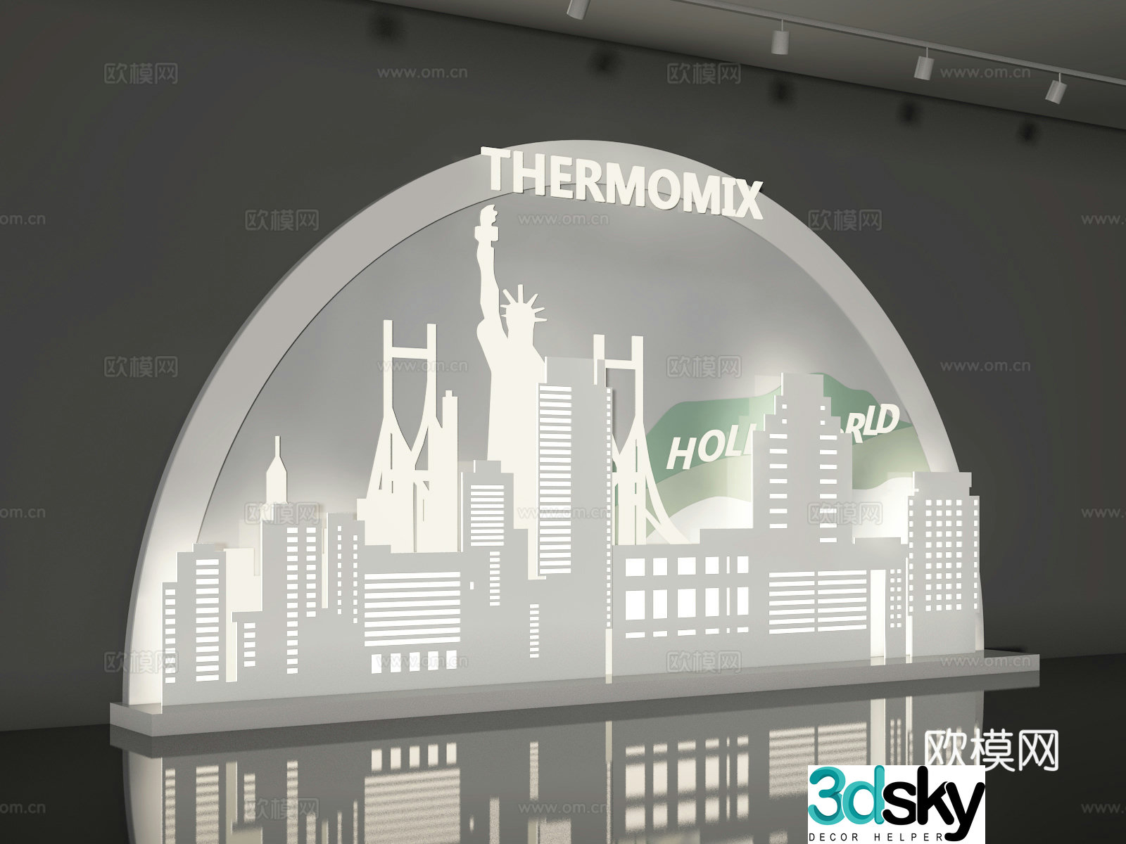 Silhouette wall 3d model