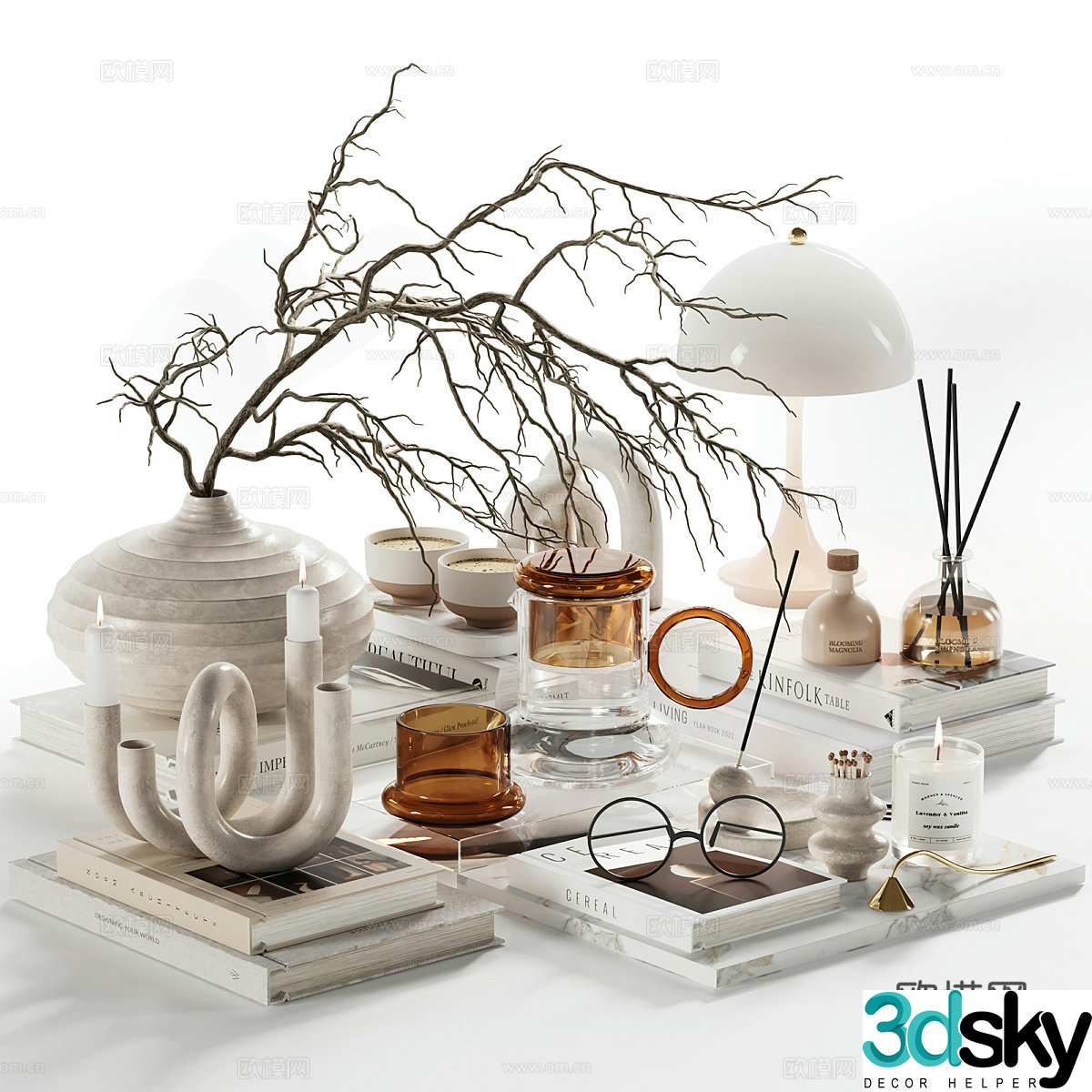 New Chinese jewelry ornament combination 3D model