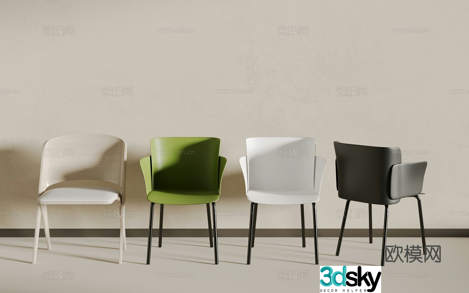 Modern single chair 3d model