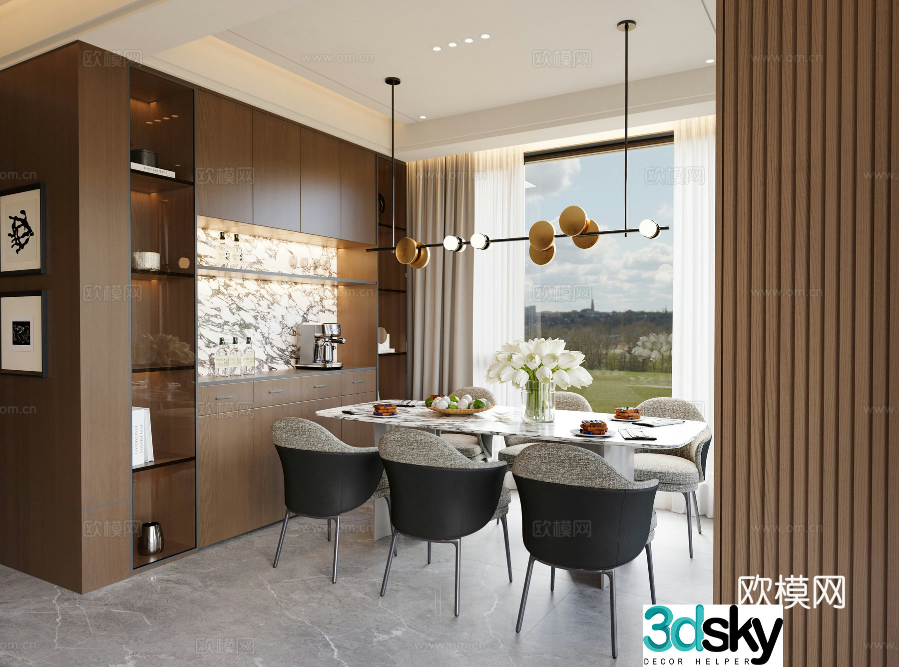Modern Italian restaurant 3d model