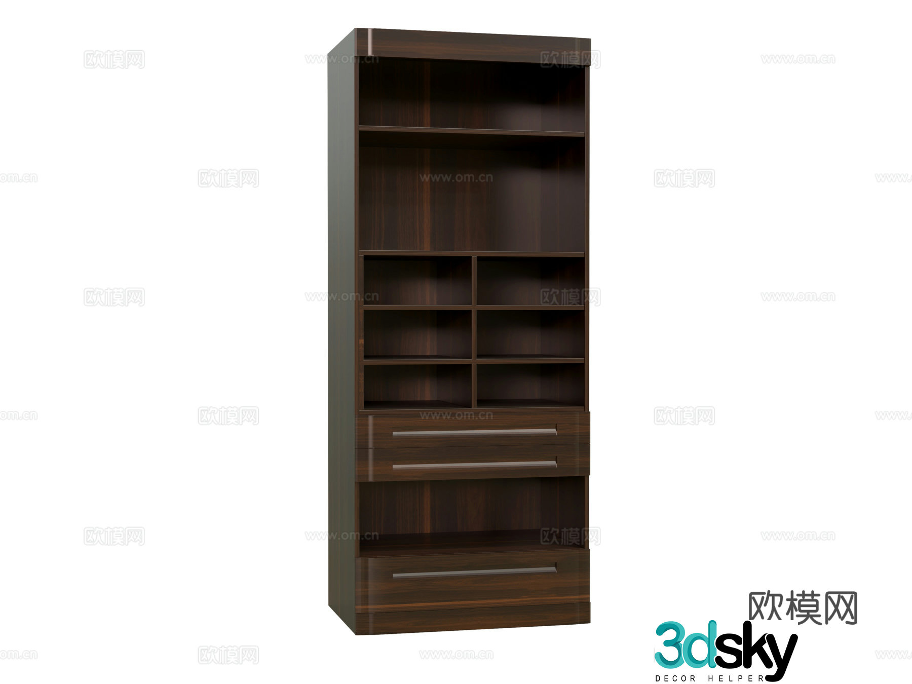 New Chinese bookcase 3D model