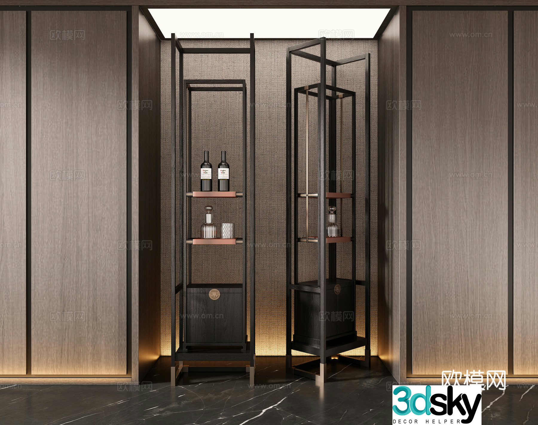 New Chinese wine rack 3D model
