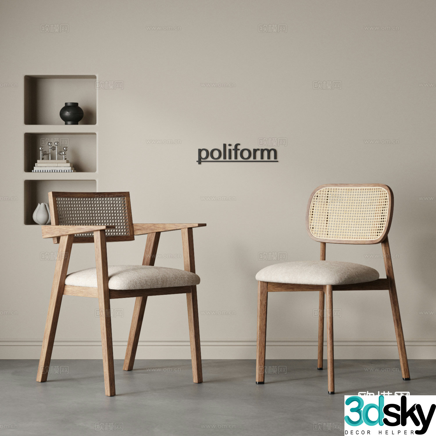 Medium-old dining chair Medium-old dining chair Wasabi dining chair Single chair Writing chair Wooden chair Book chair 3d model